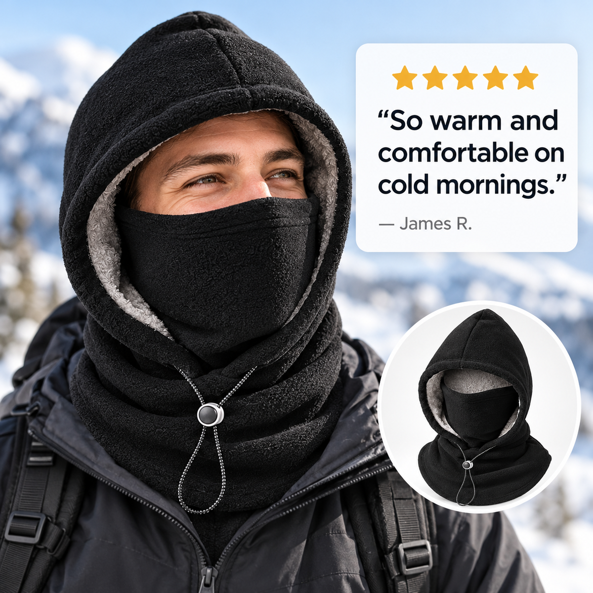Fleece Face Mask and Hat - Keep Warm in Cold Weather